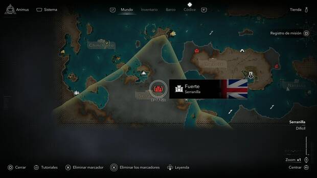 Assassin's Creed Black Flag Resynced - Fuertes, ubicaci�n del Fuerte de Serranilla