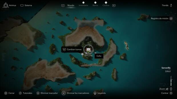 Assassin's Creed Black Flag Resynced - Tesoros en Serranilla, ubicaci�n de uno de los cofres de Misteriosa