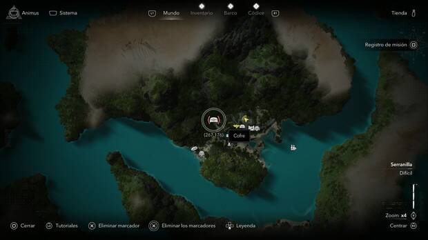 Assassin's Creed Black Flag Resynced - Tesoros en Serranilla, ubicaci�n de uno de los cofres de Misteriosa