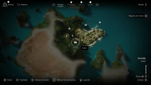 Assassin's Creed Black Flag Resynced - Tesoros en Serranilla, ubicaci�n de uno de los cofres de New Bone