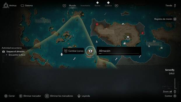 Assassin's Creed Black Flag Resynced - Almacenes, ubicaci�n del almac�n de New Bone, en la zona sudeste de Serranilla