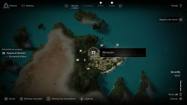 Assassin's Creed Black Flag Resynced - Almacenes, ubicaci�n del almac�n de New Bone, en la zona sudeste de Serranilla