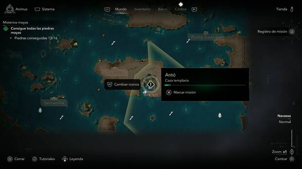Assassin's Creed Black Flag Resynced - Cazas templarias, Ant�; ubicaci�n de Ant� en la zona sudeste de Kingston