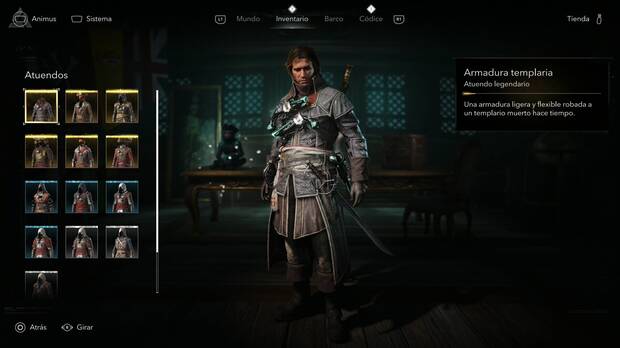 Assassin's Creed Black Flag Resynced - Atuendos, Armadura templaria