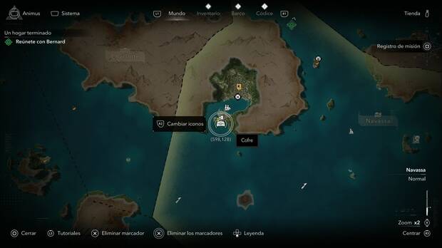 Assassin's Creed Black Flag Resynced - Tesoros en Navassa, ubicaci�n de uno de los cofres de Port Royal
