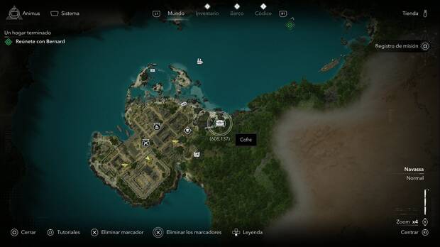 Assassin's Creed Black Flag Resynced - Tesoros en Navassa, ubicaci�n de uno de los cofres de Port Royal