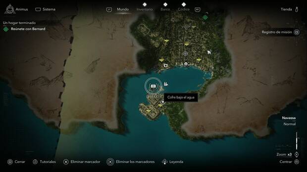 Assassin's Creed Black Flag Resynced - Tesoros en Navassa, ubicaci�n de uno de los cofres de Port Royal