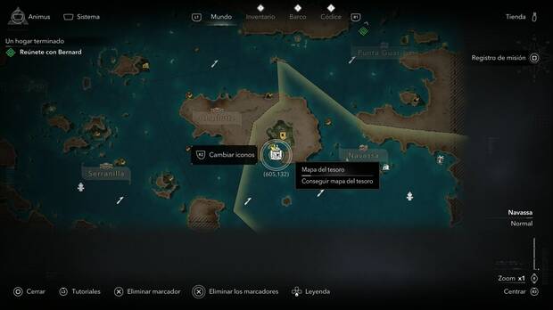Assassin's Creed Black Flag Resynced - Mapas del tesoro, ubicaci�n del mapa del tesoro de Pr�ncipe