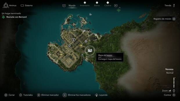 Assassin's Creed Black Flag Resynced - Mapas del tesoro, ubicaci�n del mapa del tesoro de Pr�ncipe