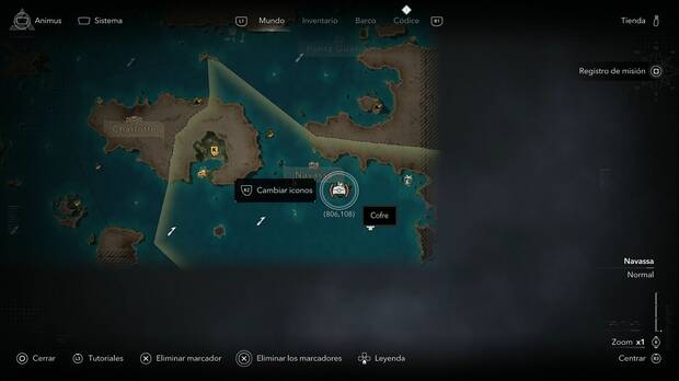 Assassin's Creed Black Flag Resynced - Tesoros en Navassa, ubicaci�n de uno de los cofres de Ile a Vache