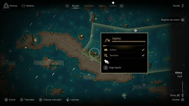 Assassin's Creed Black Flag Resynced - Mapas del tesoro, ubicaci�n del tesoro del mapa del tesoro de Jig�ey