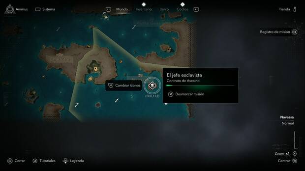 Assassin's Creed Black Flag Resynced - Contratos de Asesino, punto donde se activa la misi�n El jefe esclavista