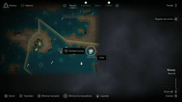 Assassin's Creed Black Flag Resynced - Tesoros en Navassa, ubicaci�n de uno de los cofres de la Isla del Misterio