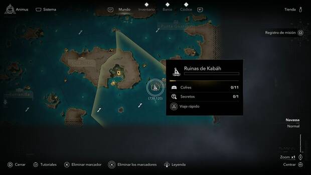 Assassin's Creed Black Flag Resynced - Pecios hundidos, ubicaci�n de las Ruinas de Kab�h