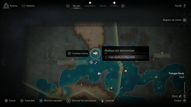 Assassin's Creed Black Flag Resynced -  Ubicaci�n de las atalayas, ubicaci�n de la Atalaya de Florida
