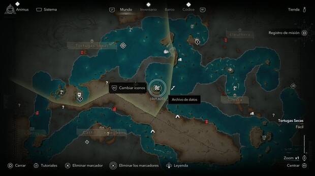 Assassin's Creed Black Flag Resynced - Archivos de datos, ubicaci�n de EGO_BIENVENIDA_INICIO [CORRUPTO] en la zona de Placer de los Roques, Tortugas Secas