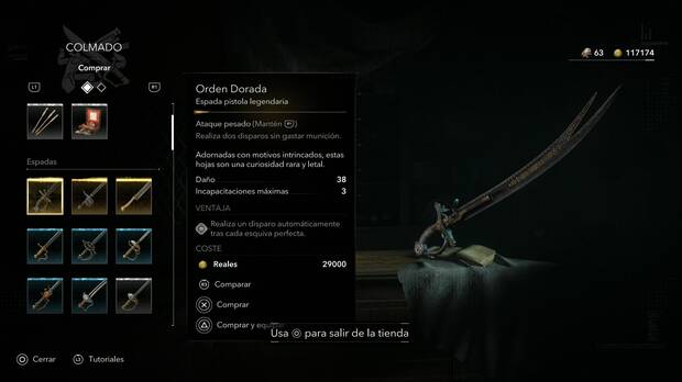 Assassin's Creed Black Flag Resynced - Armas, espadas Orden Dorada