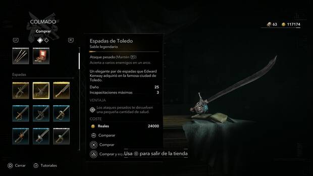 Assassin's Creed Black Flag Resynced - Armas, Espadas de Toledo
