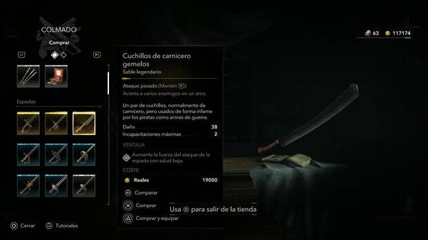 Assassin's Creed Black Flag Resynced - Armas, Cuchillos de carnicero gemelos