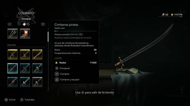 Assassin's Creed Black Flag Resynced - Armas, Cimitarras piratas