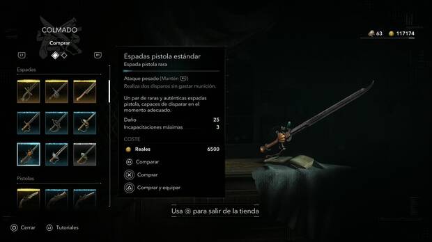 Assassin's Creed Black Flag Resynced - Armas, Espadas pistola est�ndar