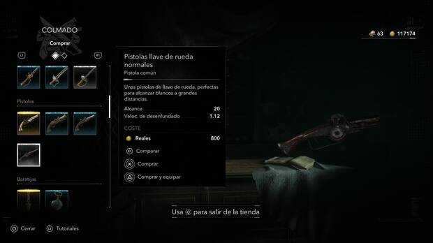 Assassin's Creed Black Flag Resynced - Armas, Pistolas llave de rueda normales