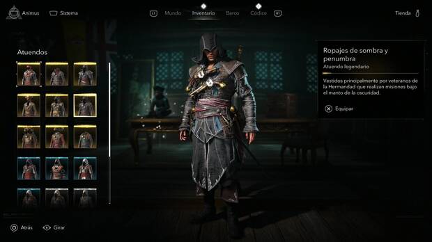Assassin's Creed Black Flag Resynced - Atuendos, Ropajes de sombra y penumbra