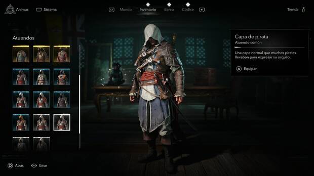 Assassin's Creed Black Flag Resynced - Atuendos; Capa de pirata