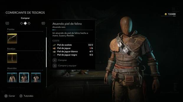Assassin's Creed Black Flag Resynced - Atuendos; Atuendo piel de felino