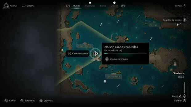 Assassin's Creed Black Flag Resynced - Un mundo sin oro; punto donde se activa la misi�n No son aliados naturales