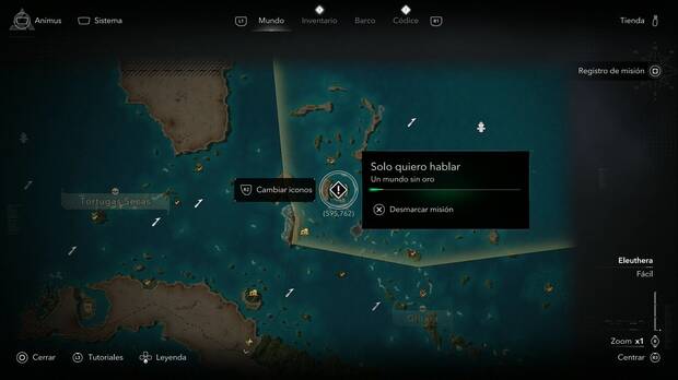 Assassin's Creed Black Flag Resynced - Un mundo sin oro; punto donde se activa la misi�n Solo quiero hablar
