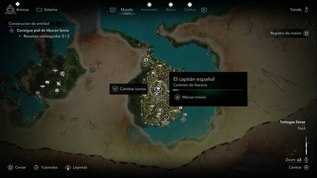 Assassin's Creed Black Flag Resynced - Contratos de Asesino, ubicaci�n del contrato El capit�n espa�ol  en la zona central de La Habana