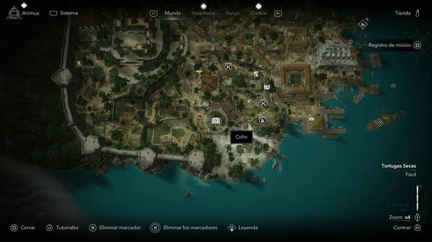 Assassin's Creed Black Flag Resynced - Tesoros en Tortugas secas, ubicaci�n de uno de los cofres del tesoro de La Habana