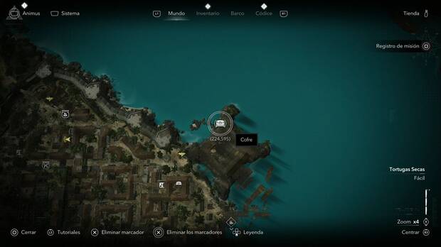 Assassin's Creed Black Flag Resynced - Tesoros en Tortugas secas, ubicaci�n de uno de los cofres del tesoro de La Habana