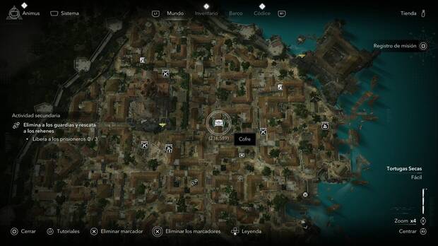 Assassin's Creed Black Flag Resynced - Tesoros en Tortugas secas, ubicaci�n de uno de los cofres del tesoro de La Habana