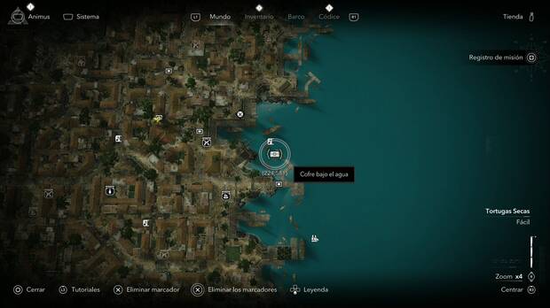 Assassin's Creed Black Flag Resynced - Tesoros en Tortugas secas, ubicaci�n de uno de los cofres del tesoro de La Habana