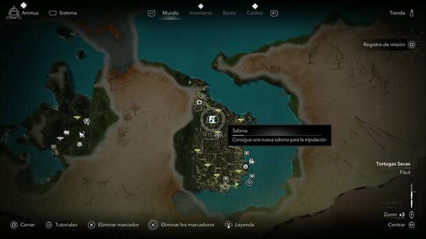 Assassin's Creed Black Flag Resynced - Partituras de salomas, ubicaci�n de la partitura La costa de Berber�a en La Habana, Tortugas Secas