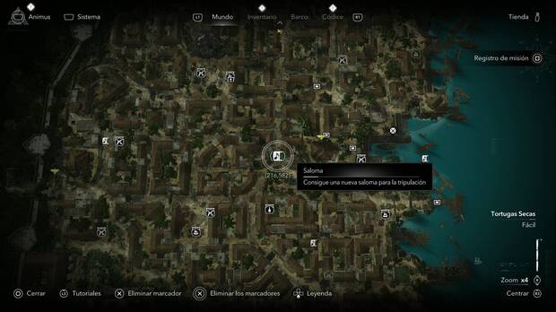 Assassin's Creed Black Flag Resynced - Partituras de salomas, ubicaci�n de la partitura Borracho en el callej�n en La Habana, Tortugas Secas