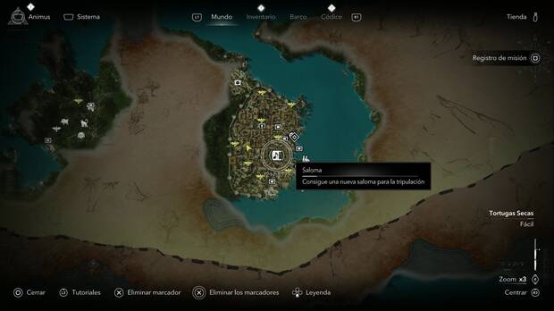 Assassin's Creed Black Flag Resynced - Partituras de salomas, ubicaci�n de la partitura Billy Reily en La Habana, Tortugas Secas