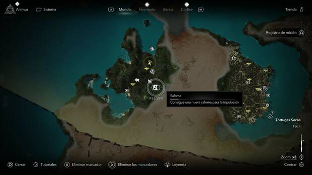 Assassin's Creed Black Flag Resynced - Partituras de salomas, ubicaci�n de la partitura Por la ma�ana temprano en el Cabo de Buenavista, Tortugas Secas