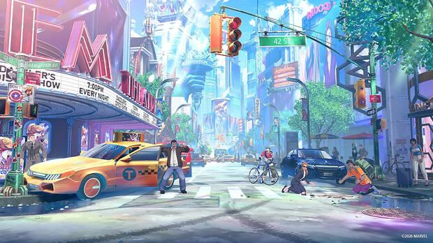 Marvel Tōkon: Fighting Souls - Imagen del escenario La Nueva York de Marvel (D�a)