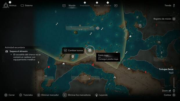 Assassin's Creed Black Flag Resynced - Estelas mayas en Tortugas secas, ubicaci�n de la estela maya de Matanzas