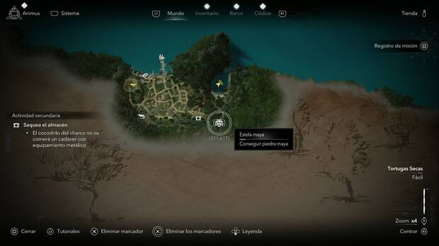 Assassin's Creed Black Flag Resynced - Estelas mayas en Tortugas secas, ubicaci�n de la estela maya de Matanzas