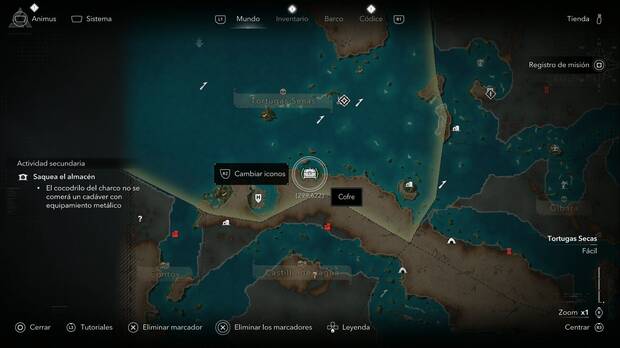 Assassin's Creed Black Flag Resynced - Cofres en Tortugas Secas, ubicaci�n de uno de los cofres de Matanzas