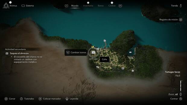 Assassin's Creed Black Flag Resynced - Cofres en Tortugas Secas, ubicaci�n de uno de los cofres de Matanzas
