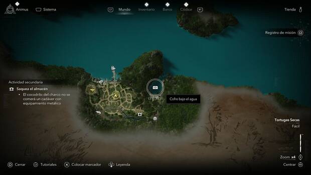 Assassin's Creed Black Flag Resynced - Cofres en Tortugas Secas, ubicaci�n de uno de los cofres de Matanzas