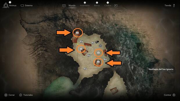 Assassin's Creed Black Flag Resynced - Pecios hundidos, cofres del tesoro en la zona norte del Naufragio del San Ignacio