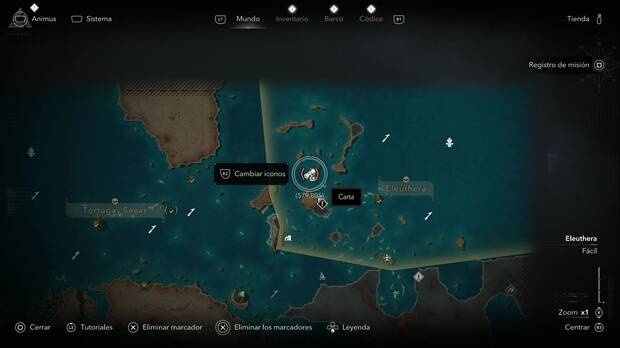 Assassin's Creed Black Flag Resynced - Cartas, ubicaci�n de la carta Peter Beckford el ancyano en la Isla de �baco, Eleuthera