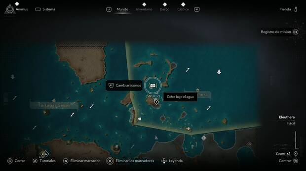 Assassin's Creed Black Flag Syndicate - Cofres en Eleuthera, ubicaci�n del cofre de la zona nordeste de la Isla de �baco