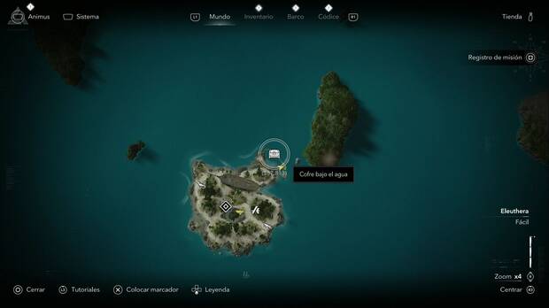 Assassin's Creed Black Flag Resynced - Cofres en Eleuthera, ubicaci�n del segundo cofre de la zona nordeste de la Isla de �baco